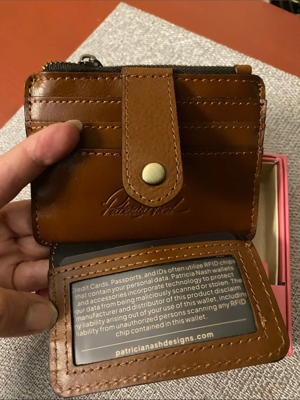 Patricia Nash Floral Leather Card Wallet